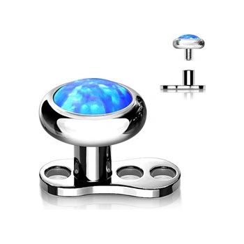 Šperky4U kompletní microdermal piercing modrý opál MD029-OP05-04