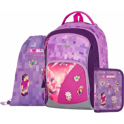 oxybag 3 ks OXY GO Playworld Girl batoh penál a sáček