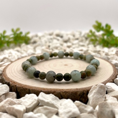 Certom Minerální náramek unakit a seznamový jaspis | Uzemnění 0167