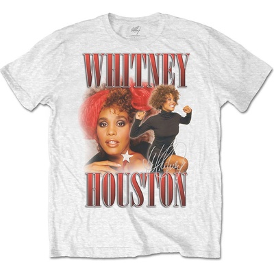Whitney Houston tričko 90s Homage biele