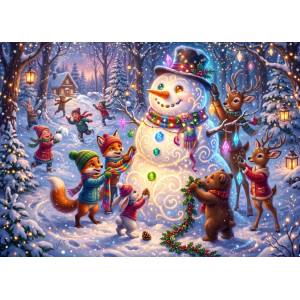 Bluebird Puzzle - Puzzle The Magic Snowman - 100 piese