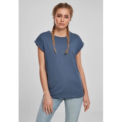 Urban Classics Дамска тениска в син цвят Urban Classics Ladies Extended Shoulder Tee vintageblue UB-TB771-02428 - Син, размер M