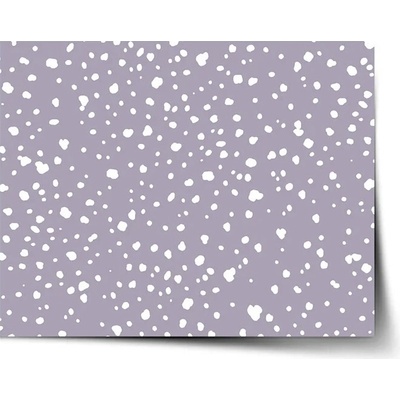 Sablio Plagát Biele fliačiky na fialovej - 90x60 cm
