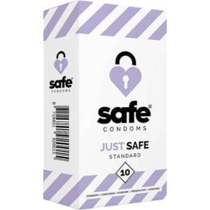 Safe Just Safe - стандартен презерватив - ванилия - 10 броя - lovesexshop