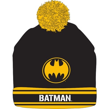 EplusM chlapčenská čiapka s brmbolcom Batman čierna