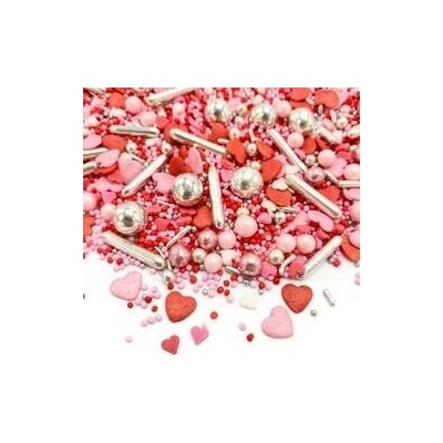 Cukrová dekorace - Be Mine (červený mix) / 500 g