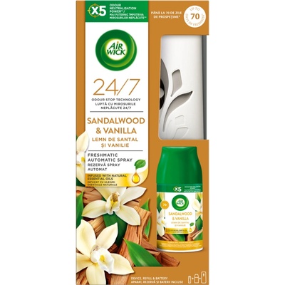 Air Wick Freshmatic Sandalwood & Vanilla automatický osvěžovač vzduchu s náplní 250 ml