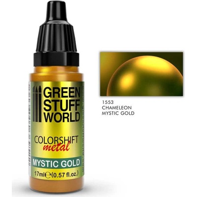 Green Stuff World Colorshift Chameleon Metal acrylic Paint Mystic Gold 17 ml