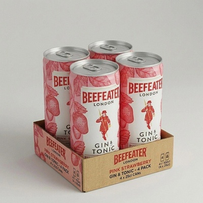 Beefeater Pink & Tonic 4,9% 4 x 0,25 l (plech)