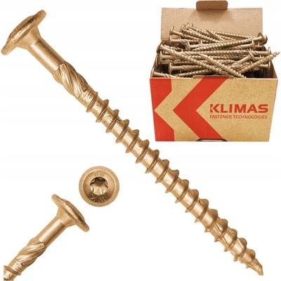 KLIMAS Wkret-met WKCP Ø8 mm TX-40 konštrukčná skrutka do dreva s tanierovou hlavou 340 mm - 50 ks