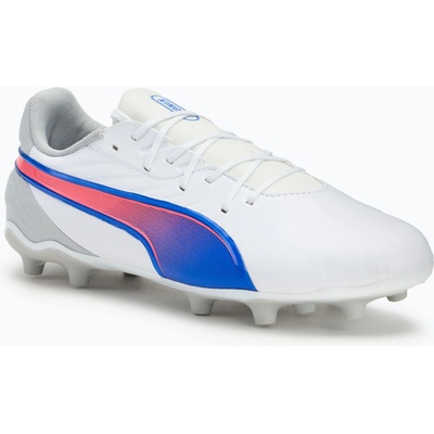 PUMA Детски футболни обувки PUMA King Match FG/AG Jr puma white/bluemazing/lat light grey/sunset glow