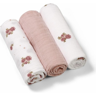BabyOno Bavlněné pleny 3ks RŮŽOVÁ Roses
