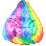 PUFRELAX Калъф за пуф круша, 220л. , Nirvana Hobbit - Rainbow Watercolour (COVER_PUF-G-NH-TEXP-RAW) - topmarket