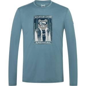 super. natural Мъжка блуза с дълъг ръкав super. natural Bearski L/S Longsleeve - Stormy Weather / Various (216-6434-0312)