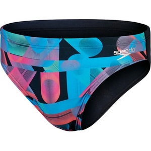 Speedo allover digital 7cm brief true navy/siren red s - uk32