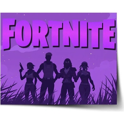Sablio Plagát FORTNITE Fialová silueta - 90x60 cm