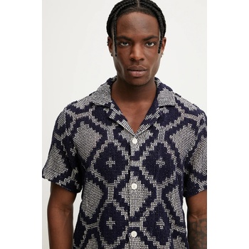 OAS Риза oas мъжка в тъмносиньо със стандартна кройка 7013 (7013.03)