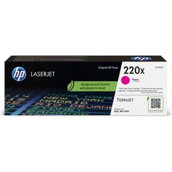 HP Тонер касета за HP LaserJet Pro 4202/4302 - Magenta - W2203X - HP 220X - Оригинална, заб. : 5500 брой копия (W2203X)