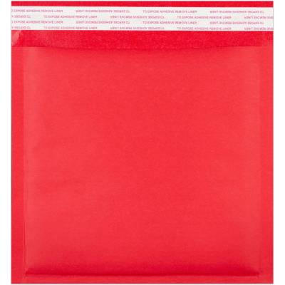 Barevné kraftové bublinkové obálky - 165 x 165 mm - Červená