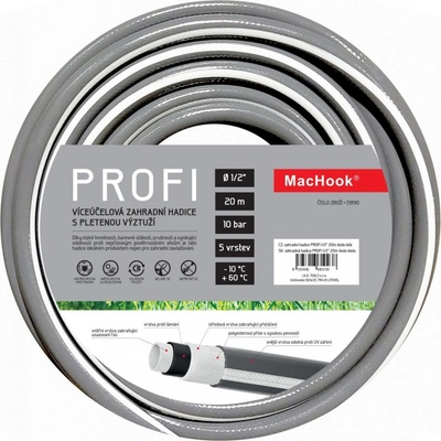 MacHook 13890 PROFI 1/2" 20m šedo-bílá