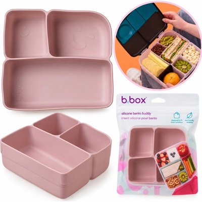 B.box Silikónový organizér do veľkého boxu ružový