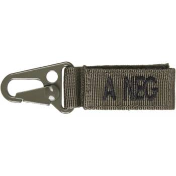 Image 1 of WARAGOD карабинер с нашивка кръвна група a- отрицателна. маслиненозелен (ac-wkc-anog)