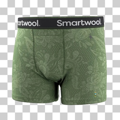 Smartwool Мъжко мериносово термобельо Smartwool Merino Print Boxer Brief Boxed Merino base layer - Fern Rustic Floral - размер XL (015-1637-1314)