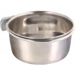 TRIXIE Stainless Steel Bowl with Holder - хранилка с винт за закрепване 600 мл. / 12 cм