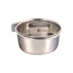 TRIXIE Stainless Steel Bowl with Holder - хранилка с винт за закрепване 600 мл. / 12 cм
