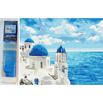 NORIMPEX diamantové maľovanie mraky nad Santorini 30 × 40 cm