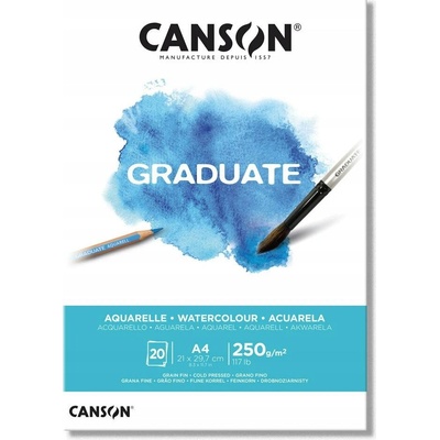 Canson Pad Graduate Aquarelle A4 250 g Skicár