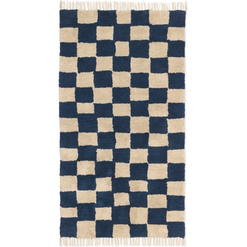 Ferm Living Килим Mara 90 x 150 см кремаво-синиьо (1104268159)