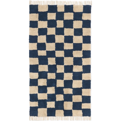 Ferm Living Килим Mara 90 x 150 см кремаво-синиьо (1104268159)