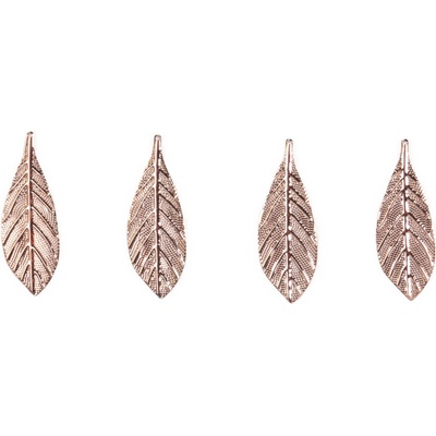 Home Styling Collection Dekorace vánoční, zlaté závěsné lístky, 4 ks, kov zlatý
