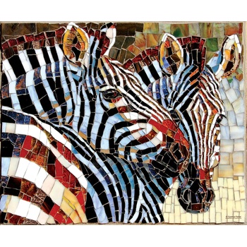 SunsOut - Puzzle Stained Glass Zebras - 1 000 piese
