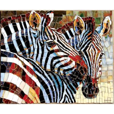 SunsOut - Puzzle Stained Glass Zebras - 1 000 piese