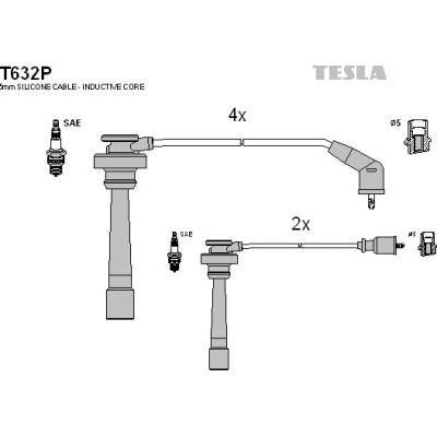 Sada zapaľovacích káblov TESLA T632P