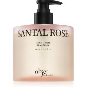 KUNDAL Objet Moist Gleam Body Wash парфюмиран душ гел за интензивна хидратация с аромат Santal Rose 450ml