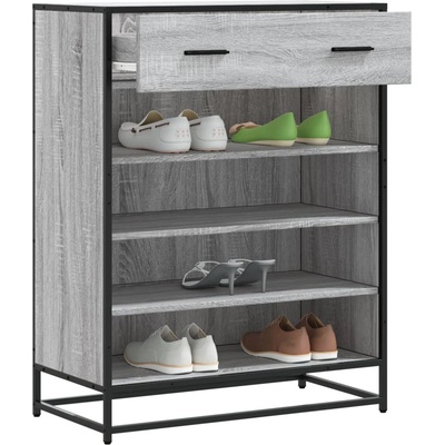 vidaXL Шкаф за обувки Grey Sonoma 75x38x97, 5 cm Изработена дървесина (3300878)