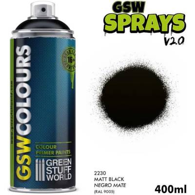 Green Stuff World Spray Paint 400 ml Matt Black