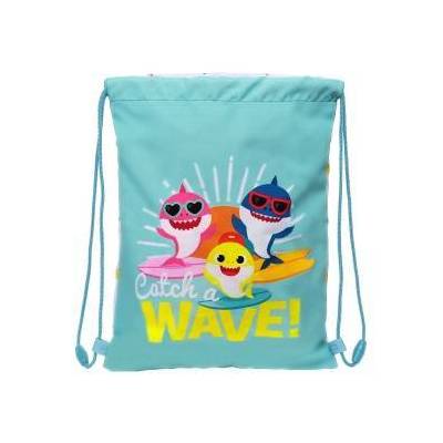 Раница с връвка Baby Shark Surfing Син Бял 26 x 34 x 1 cm
