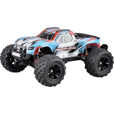 Amewi Hyper GO Pro modrá biela bezkefkový RC model auta elektrický monster truck 4WD 4x4 RtR 2,4 GHz 1:16