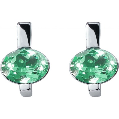 CrysTalp náušnice so zeleným kryštálom Simply 42204.CHR.R