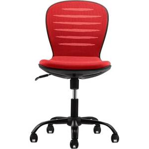 RFG Детски стол RFG Flexy Black, дамаска и меш, червена седалка, червена облегалка