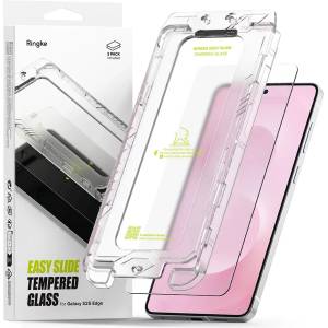 Ringke easy slide 2 БРОЯ galaxy s25 edge прозрачно закалено защитно стъкло (8800293854470)