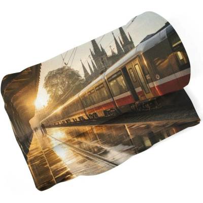 Sablio Deka Vlak na nádraží při východu slunce 150x120