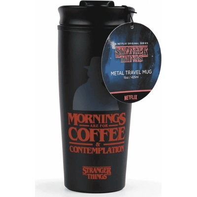 Stranger Things termo hrnček cestovný 1200 ml čierny