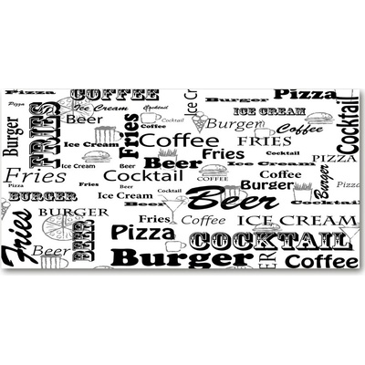 Fotoobraz na skle Menu v reštaurácii 100x50 cm