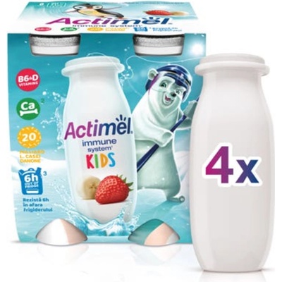 Danone Actimel ActiKids banán a jahoda 4 x 100 g – Zboží Dáma