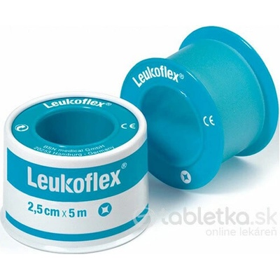 Leukoflex fixačná náplasť na cievke, transpar. 2, 5 cm x 5m